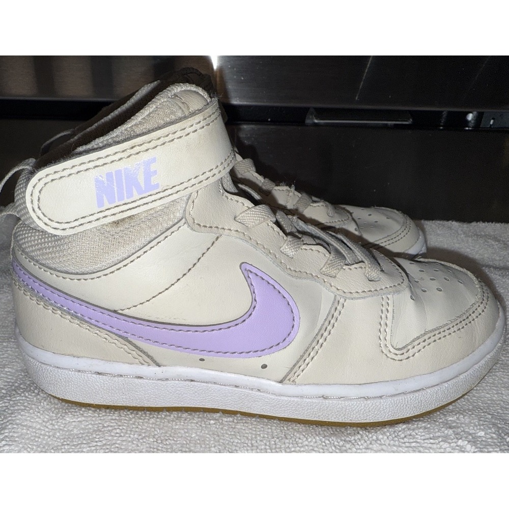 Nike Court Borough Kids Size 12C Mid 2 Lilac Sneakers